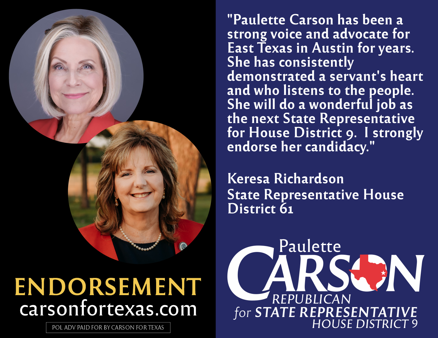 Keresa Richardson endorses Paulette Carson